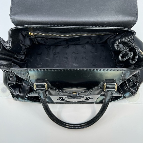 Gucci Black Coated Canvas and Leather Large Queen Satchel - Picture 16 of 16